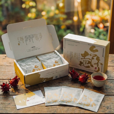 黑晶洛神香草茶包禮盒/10包